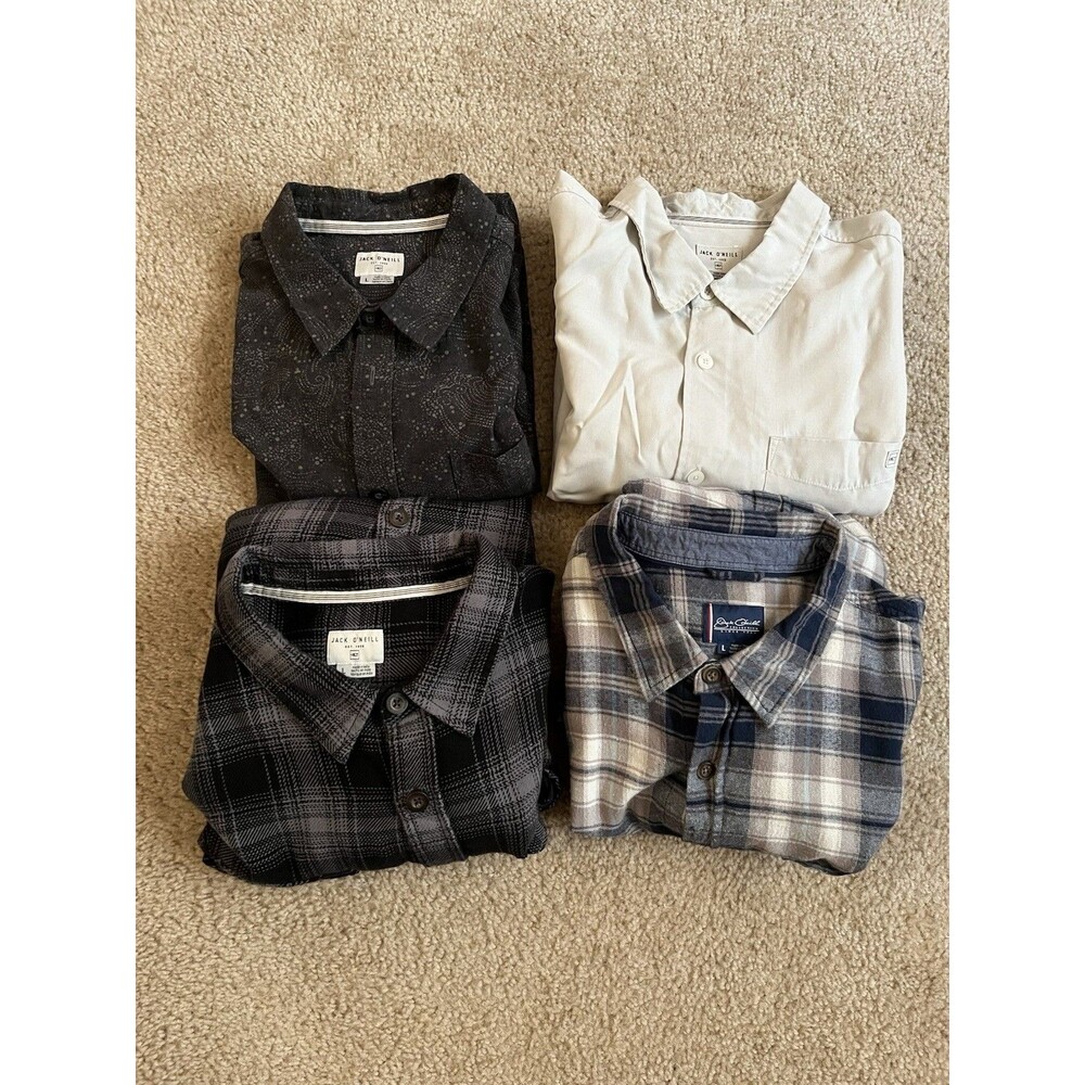 Jack O’Neill Button Up Shirt Lot Of 4 Size Large Long Short Oneill